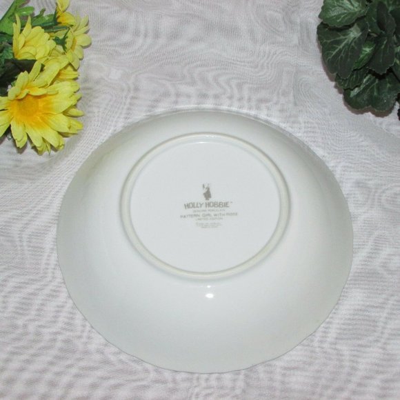 Holly Hobbie Girl With Rose Vintage Limited Edition Porcelain Soup Bowl Dish - Picture 5 of 6